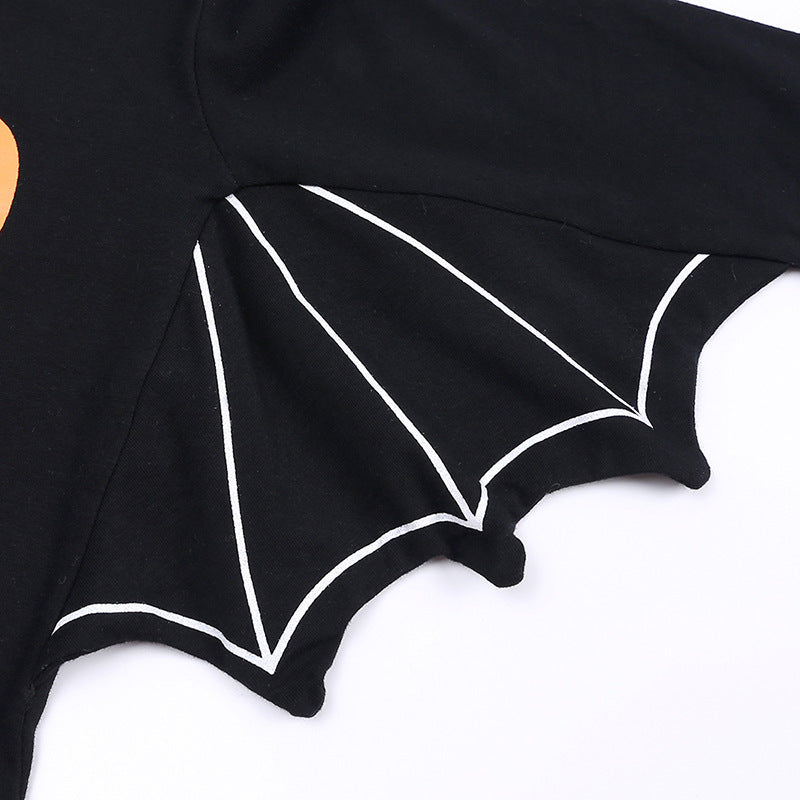 Halloween Baby Jumpsuit – Pumpkin & Letter Style