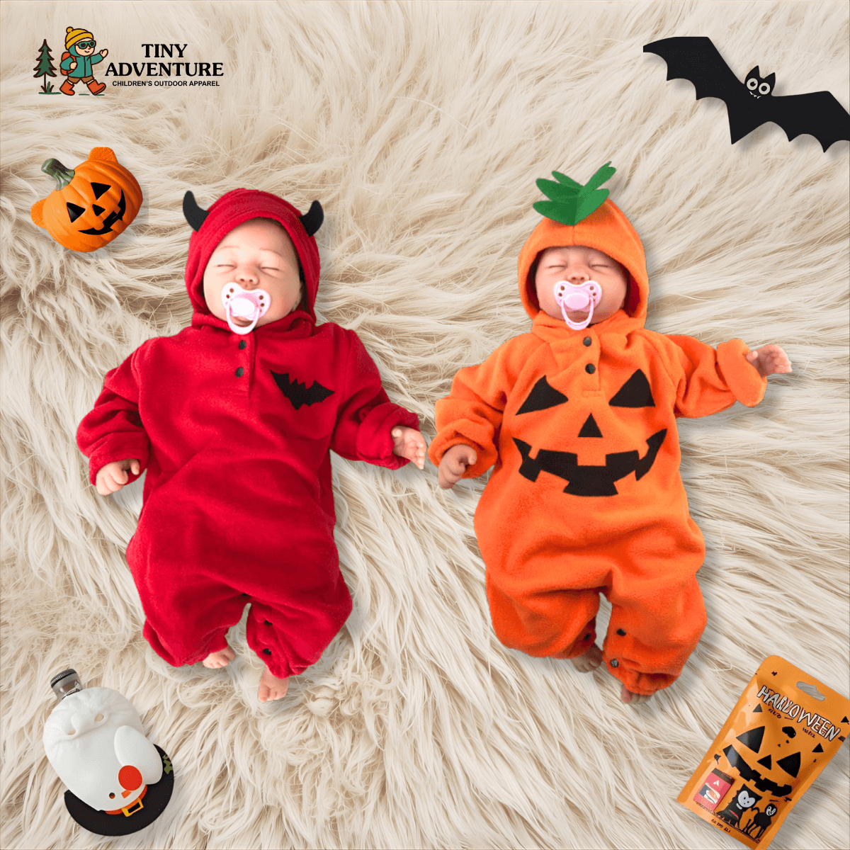 Halloween Cotton Long-Sleeve Romper