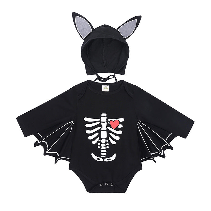 Halloween Baby Jumpsuit – Pumpkin & Letter Style