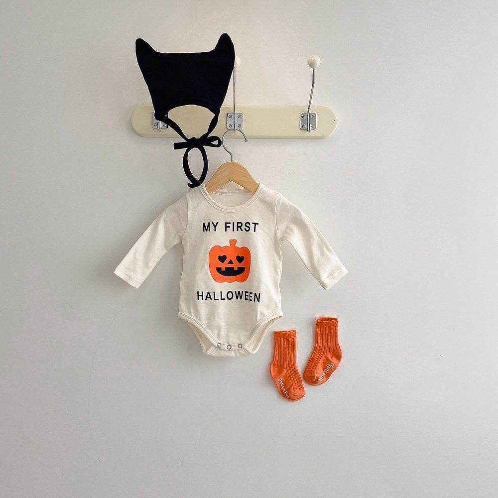 My First Halloween Pumpkin Romper Set (3 Pieces) 🎃