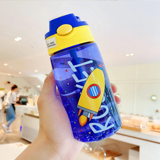 Children’s Cartoon Duck Beak Straw Water Bottle – Cute & Portable for Kids