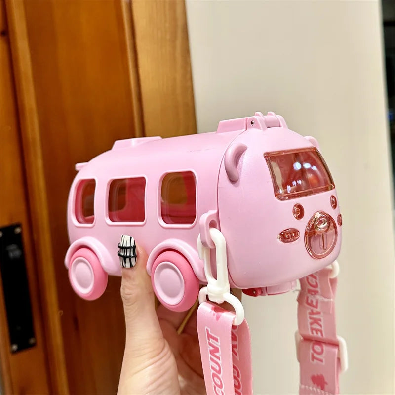 Kids Cartoon Water Bottle with Straw β Leakproof & Portable