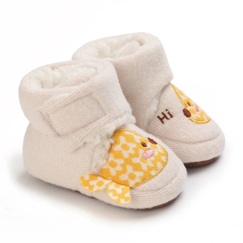 Baby First Walker Shoes – Soft Cotton Cartoon Booties