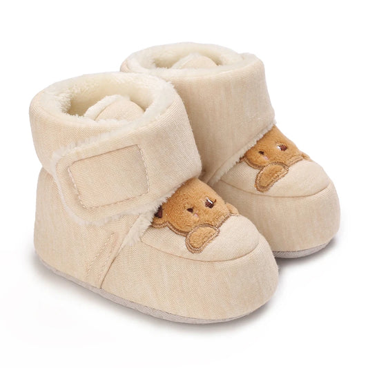 Baby First Walker Shoes – Soft Cotton Cartoon Booties