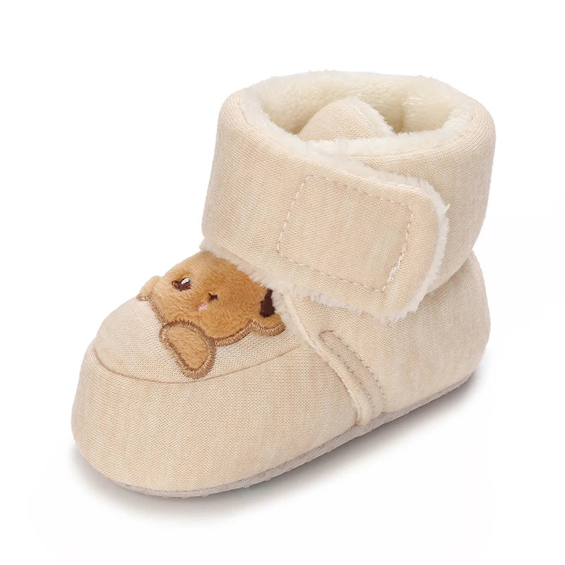 Baby First Walker Shoes – Soft Cotton Cartoon Booties