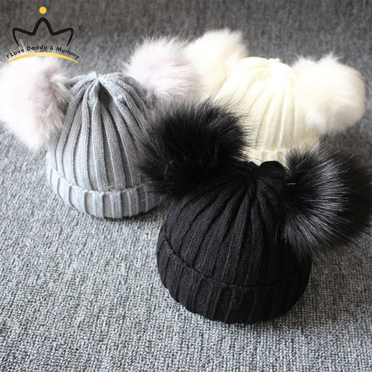 Cute Pompom Baby Winter Hat – Knitted Beanie with Ear Protection