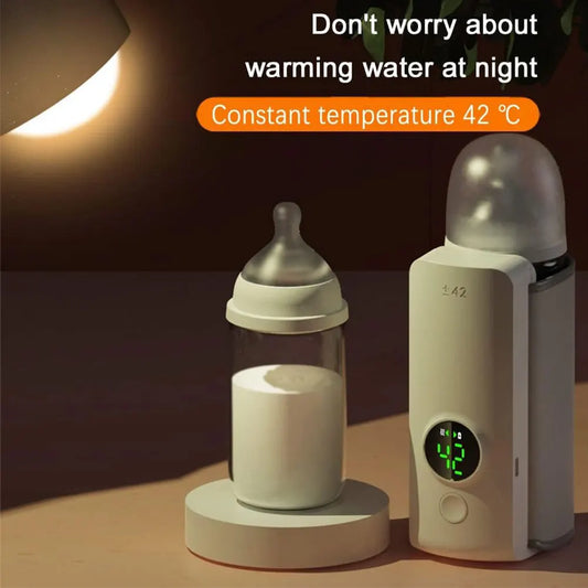 Portable Baby Bottle Warmer Rechargeable with Temperature Control