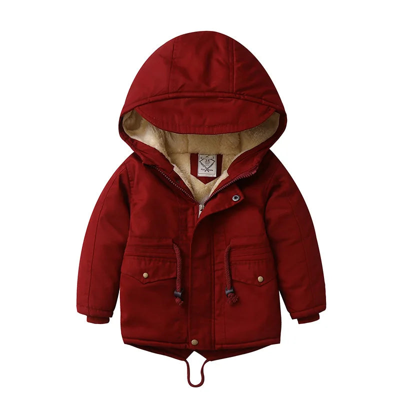 2025 Autumn & Winter Kids Hooded Warm Jacket