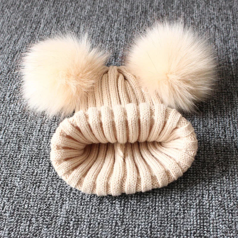 Cute Pompom Baby Winter Hat – Knitted Beanie with Ear Protection