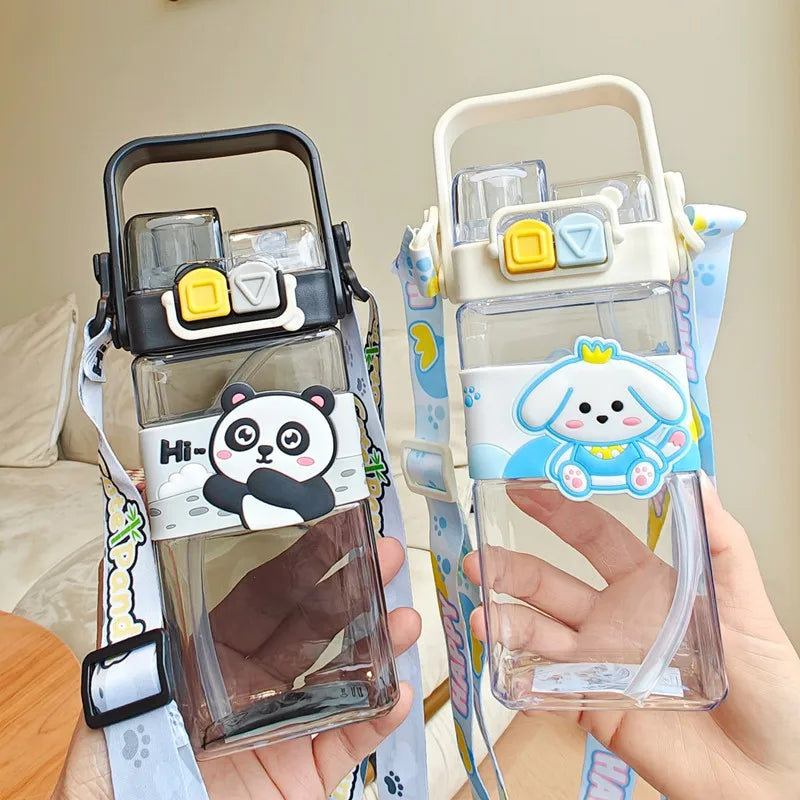 520ml Cartoon Kids Water Bottle with Strap β BPA Free