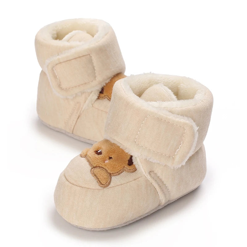 Baby First Walker Shoes – Soft Cotton Cartoon Booties