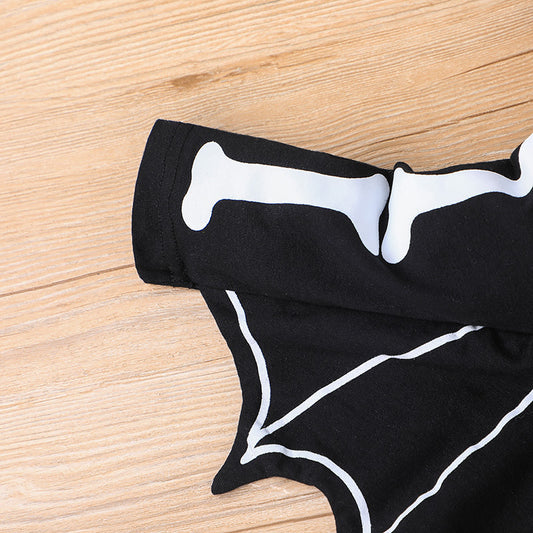 Halloween Bat Baby Romper