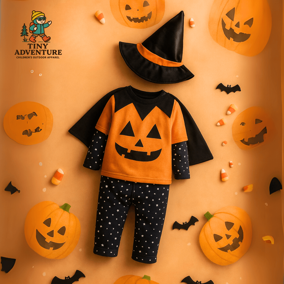 Halloween Pumpkin 4-Piece Baby Set