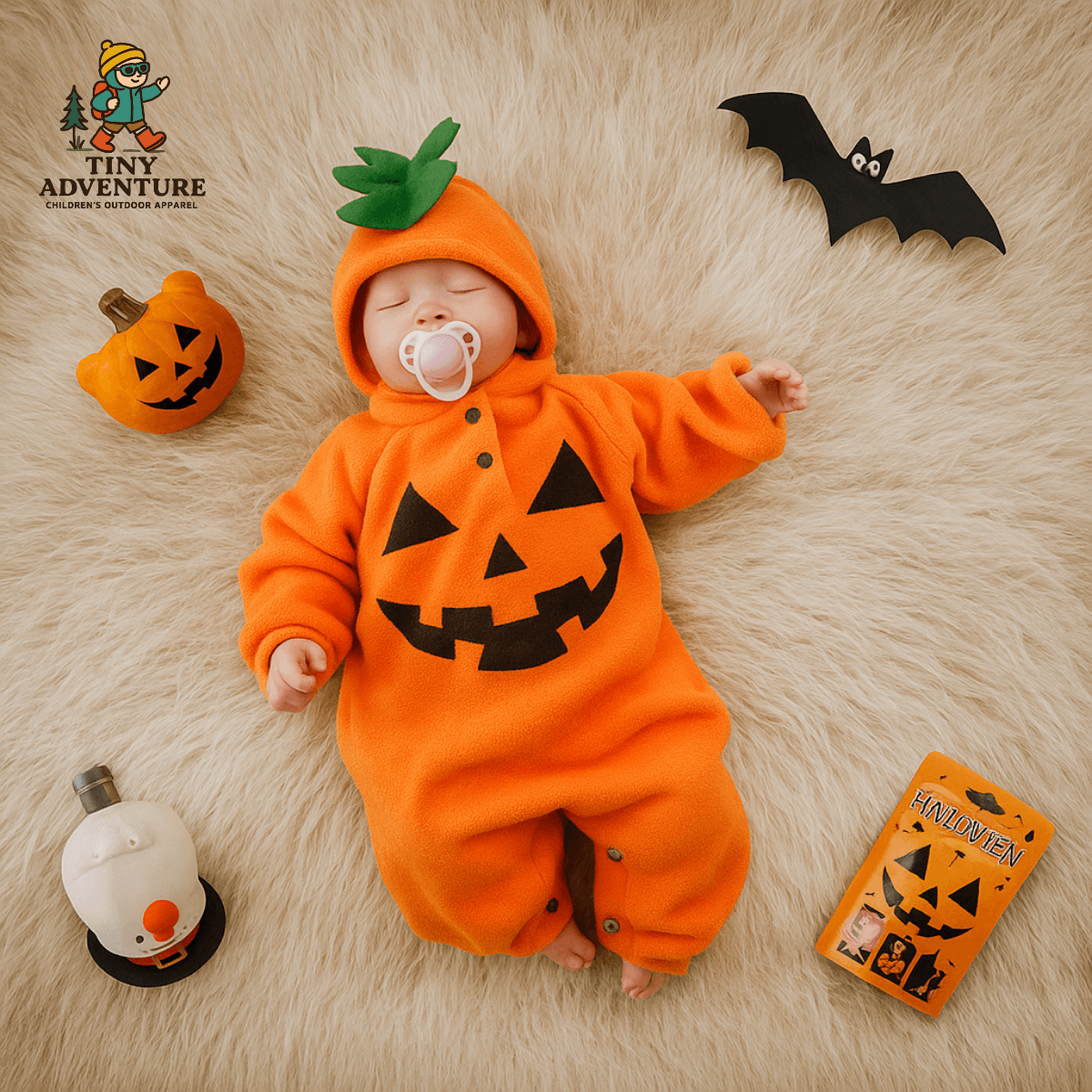 Halloween Cotton Long-Sleeve Romper