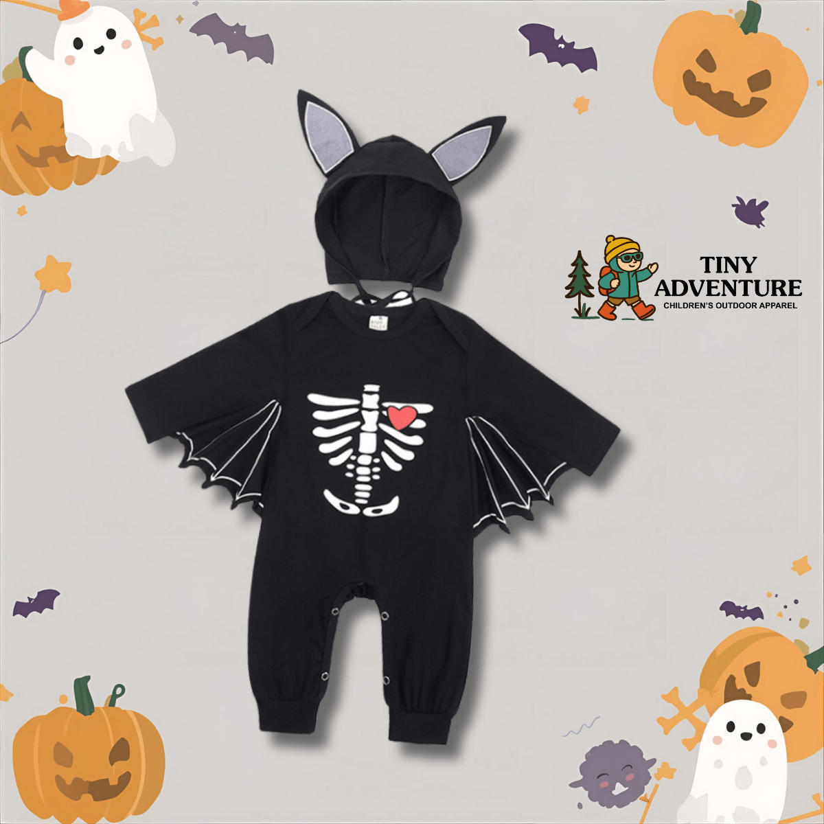 Halloween Bat Baby Romper