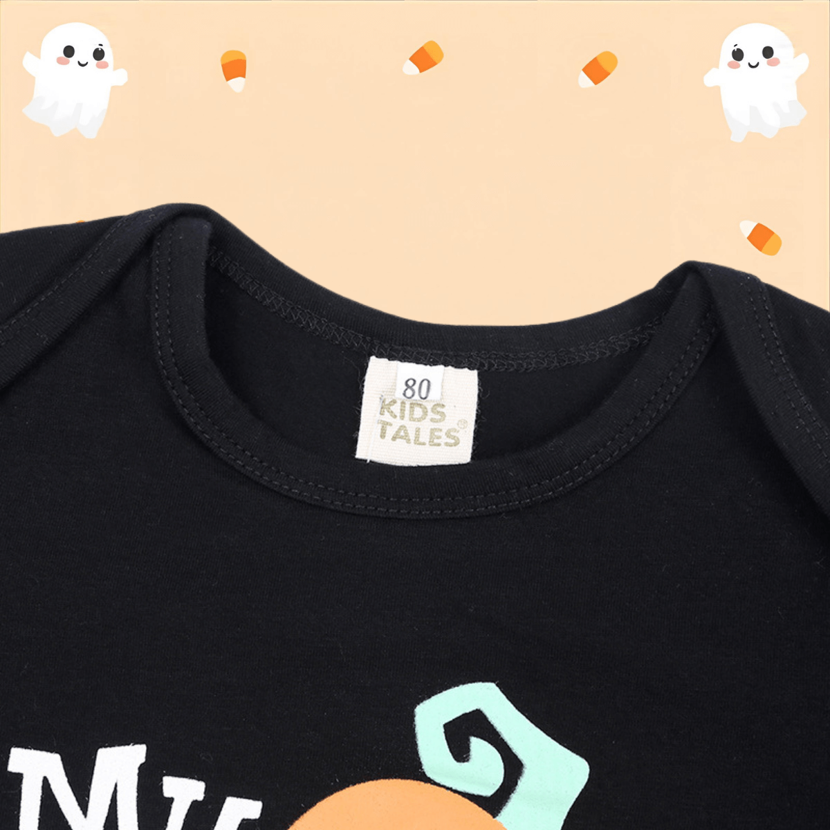 Halloween Baby Jumpsuit – Pumpkin & Letter Style