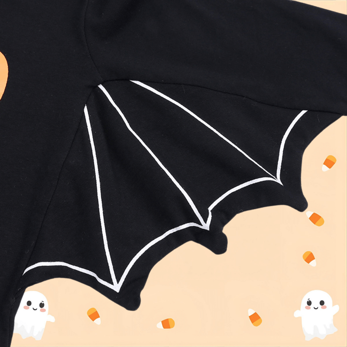 Halloween Baby Jumpsuit – Pumpkin & Letter Style