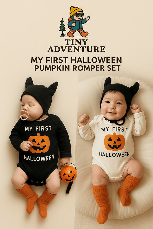 My First Halloween Pumpkin Romper Set (3 Pieces) 🎃