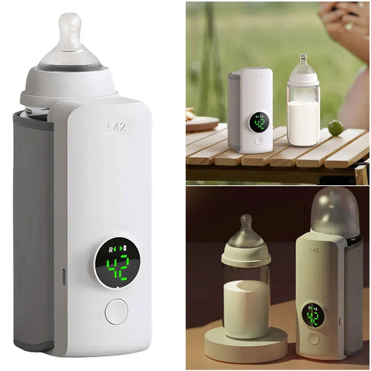 Portable Baby Bottle Warmer Rechargeable with Temperature Control
