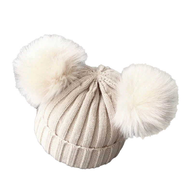 Cute Pompom Baby Winter Hat – Knitted Beanie with Ear Protection