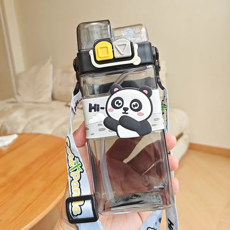 520ml Cartoon Kids Water Bottle with Strap – BPA Free