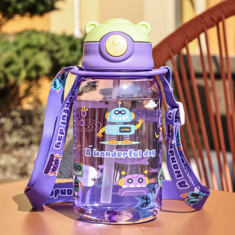 Kids Water Sippy Cup with Straw & Handle – Portable & Easy to Use